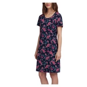 Lands' End Navy Paisley Dress